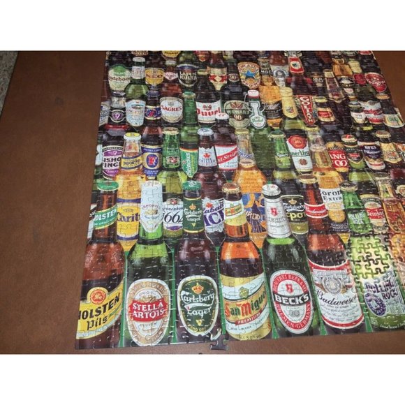 1000 Piece EDUCA Jigsaw Puzzle #12736 Beer Bottles Collage - Picture 5 of 8